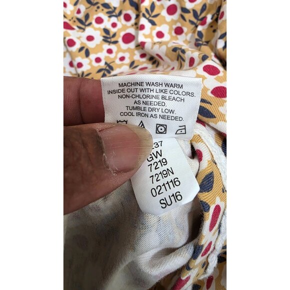 Hanna Andersson Girls Sleeveless Floral Dress Lace Trim Size US 12/150 Cotton Bl - Picture 8 of 8